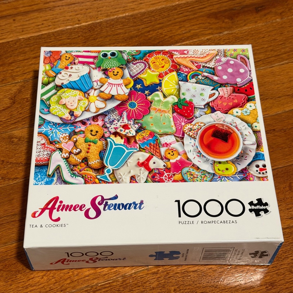 Aimee Stewart 1000-Piece 'Tea & Cookies' Puzzle - Colorful Cookie Art